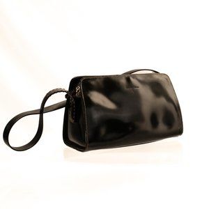 FRANCESCO BIASIA Black Leather Purse Bag